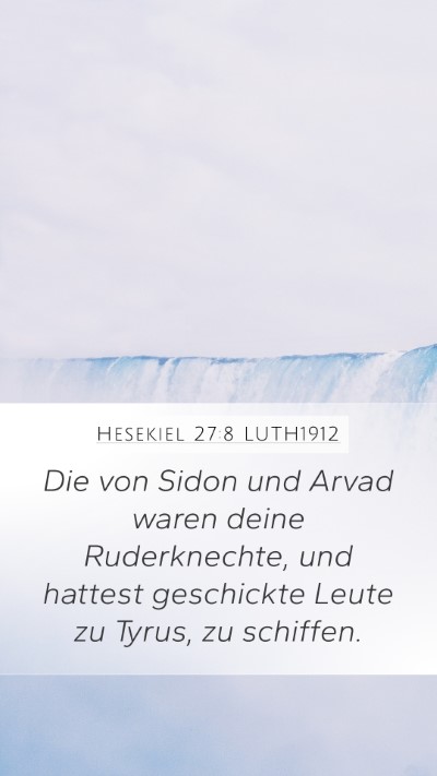 Hesekiel 27:8 LUTH1912 Bible Verse Image