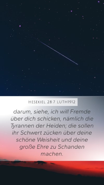 Hesekiel 28:7 LUTH1912 Bible Verse Image