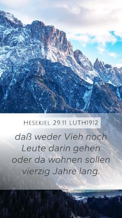 Hesekiel 29:11 LUTH1912 Bible Verse Image