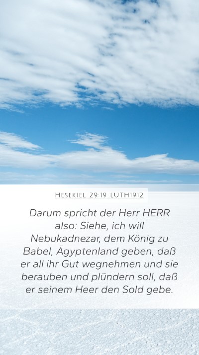 Hesekiel 29:19 LUTH1912 Bible Verse Image
