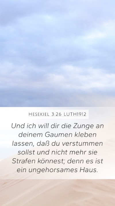 Hesekiel 3:26 LUTH1912 Bible Verse Image