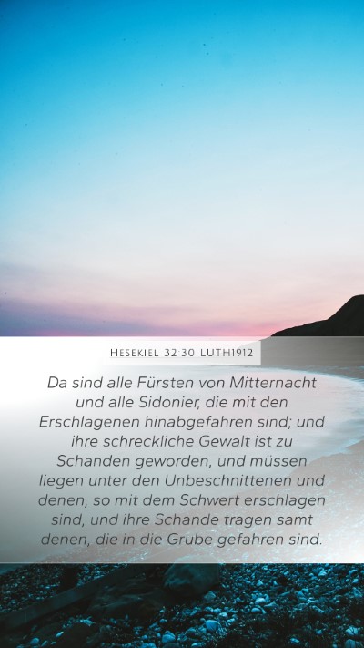 Hesekiel 32:30 LUTH1912 Bible Verse Image