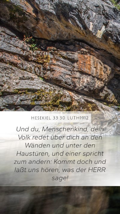 Hesekiel 33:30 LUTH1912 Bible Verse Image