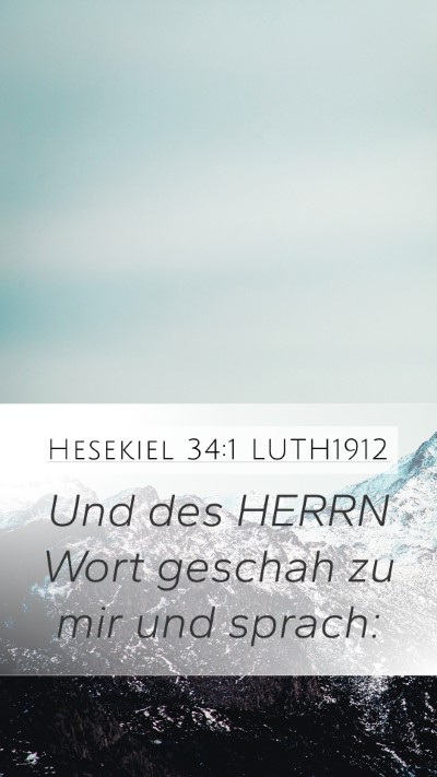 Hesekiel 34:1 LUTH1912 Bible Verse Image