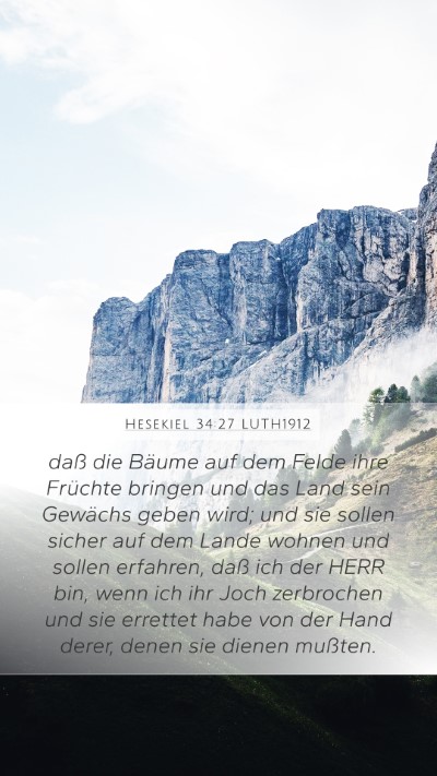 Hesekiel 34:27 LUTH1912 Bible Verse Image