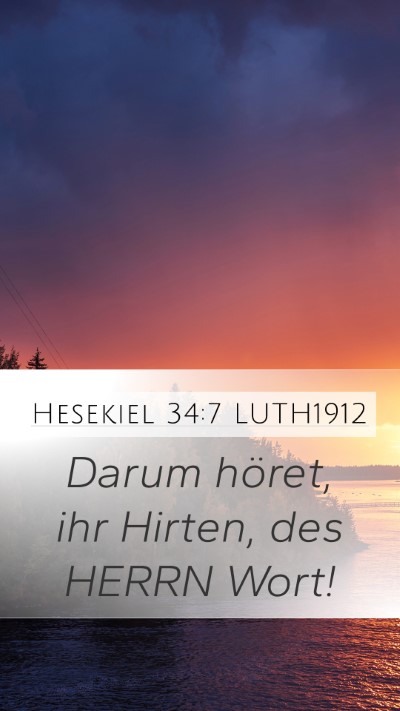 Hesekiel 34:7 LUTH1912 Bible Verse Image