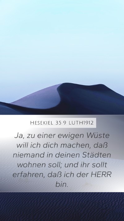 Hesekiel 35:9 LUTH1912 Bible Verse Image