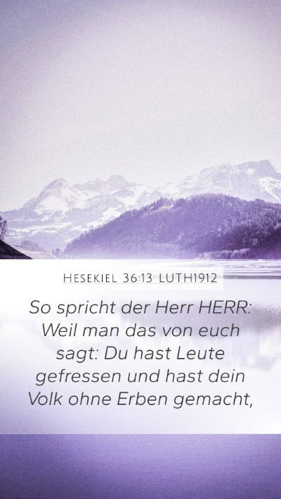 Hesekiel 36:13 LUTH1912 Bible Verse Image