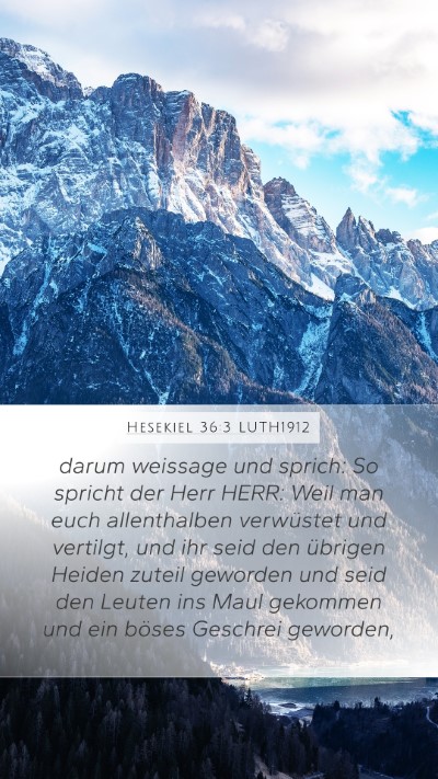Hesekiel 36:3 LUTH1912 Bible Verse Image