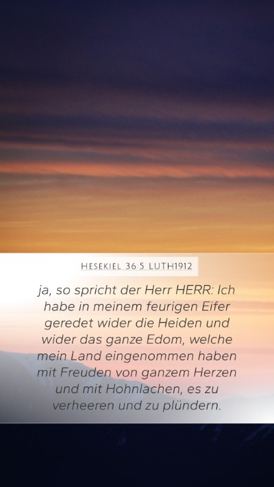 Hesekiel 36:5 LUTH1912 Bible Verse Image