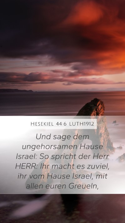 Hesekiel 44:6 LUTH1912 Bible Verse Image