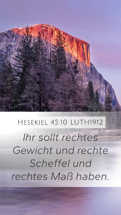 Hesekiel 45:10 LUTH1912 Bible Verse Image