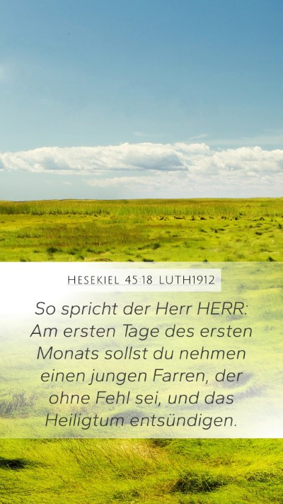 Hesekiel 45:18 LUTH1912 Bible Verse Image
