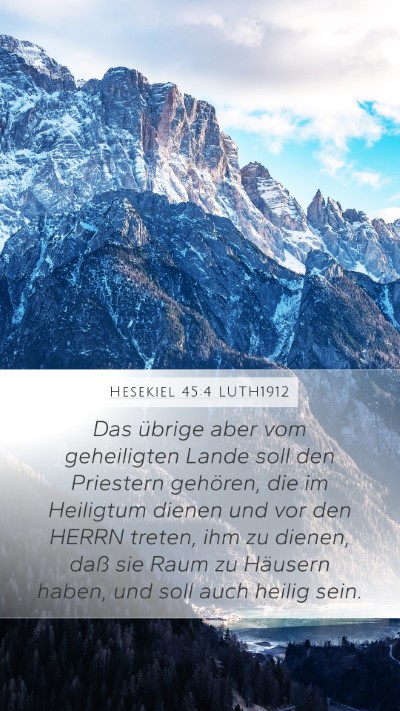 Hesekiel 45:4 LUTH1912 Bible Verse Image