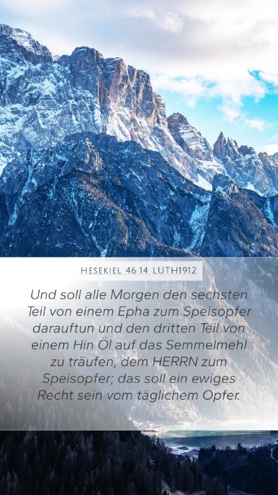Hesekiel 46:14 LUTH1912 Bible Verse Image