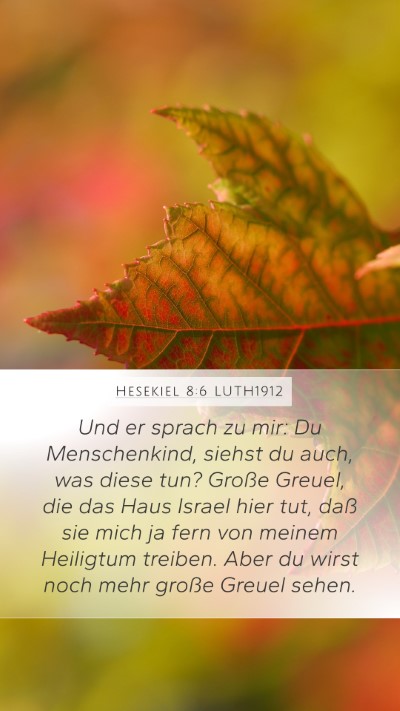 Hesekiel 8:6 LUTH1912 Bible Verse Image