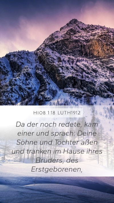 Hiob 1:18 LUTH1912 Bible Verse Image