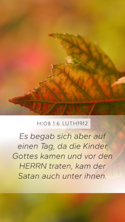 Hiob 1:6 LUTH1912 Bible Verse Image