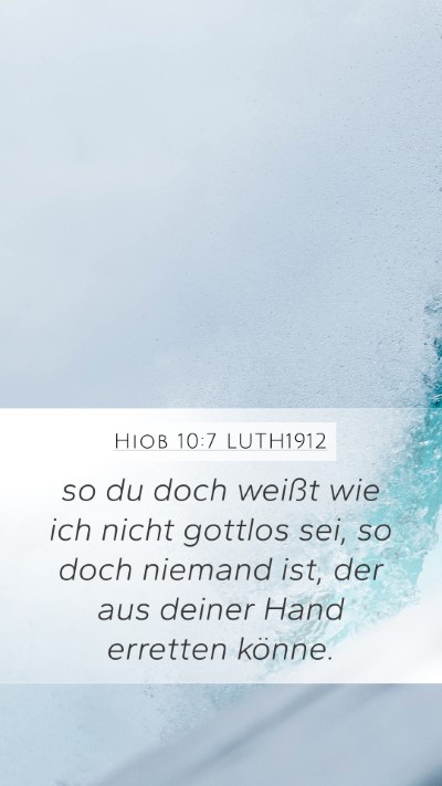 Hiob 10:7 LUTH1912 Bible Verse Image