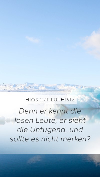 Hiob 11:11 LUTH1912 Bible Verse Image