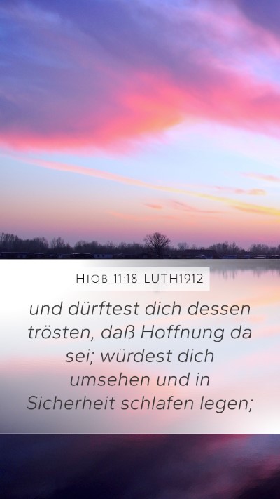 Hiob 11:18 LUTH1912 Bible Verse Image