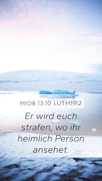 Hiob 13:10 LUTH1912 Bible Verse Image