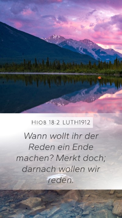 Hiob 18:2 LUTH1912 Bible Verse Image