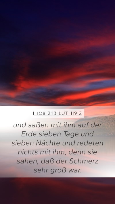 Hiob 2:13 LUTH1912 Bible Verse Image