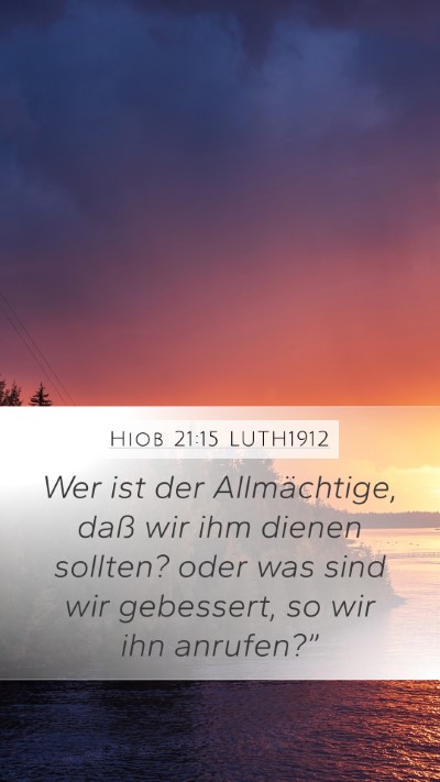 Hiob 21:15 LUTH1912 Bible Verse Image