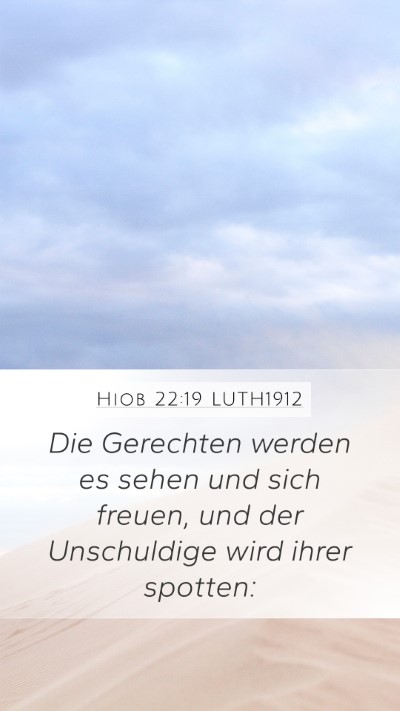 Hiob 22:19 LUTH1912 Bible Verse Image