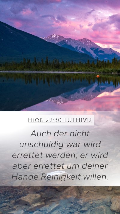 Hiob 22:30 LUTH1912 Bible Verse Image