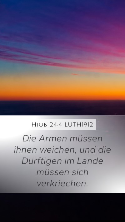 Hiob 24:4 LUTH1912 Bible Verse Image