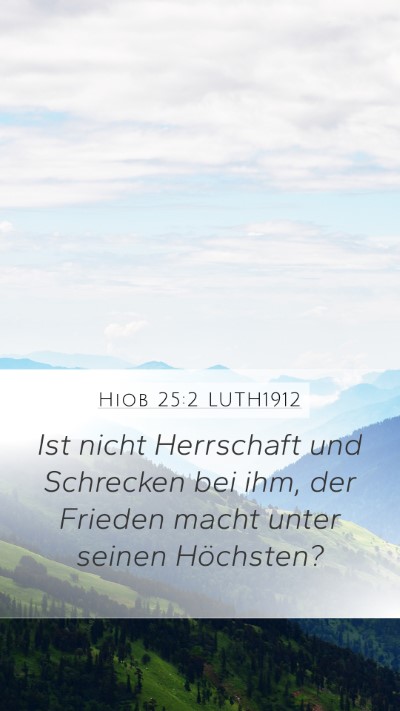 Hiob 25:2 LUTH1912 Bible Verse Image
