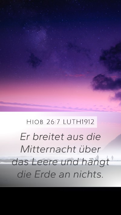 Hiob 26:7 LUTH1912 Bible Verse Image