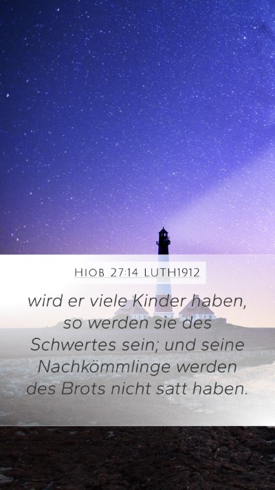 Hiob 27:14 LUTH1912 Bible Verse Image