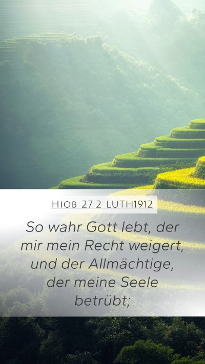 Hiob 27:2 LUTH1912 Bible Verse Image