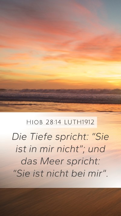 Hiob 28:14 LUTH1912 Bible Verse Image
