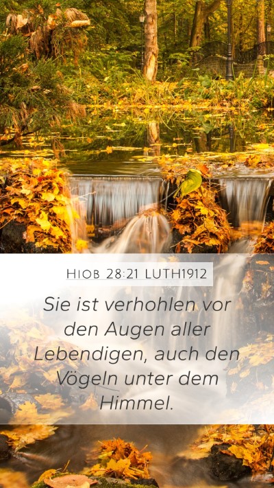 Hiob 28:21 LUTH1912 Bible Verse Image