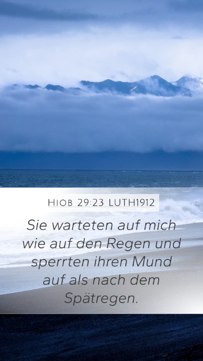 Hiob 29:23 LUTH1912 Bible Verse Image