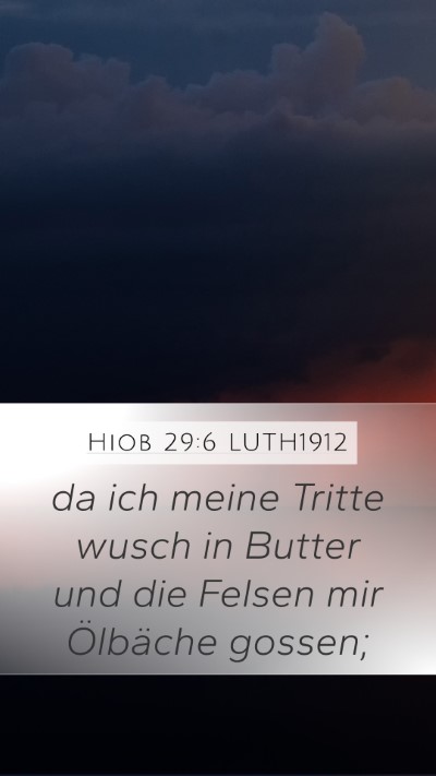 Hiob 29:6 LUTH1912 Bible Verse Image