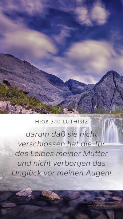 Hiob 3:10 LUTH1912 Bible Verse Image