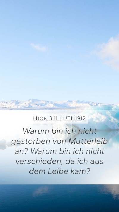 Hiob 3:11 LUTH1912 Bible Verse Image