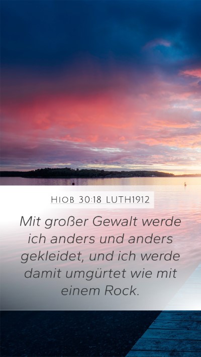 Hiob 30:18 LUTH1912 Bible Verse Image
