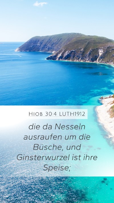 Hiob 30:4 LUTH1912 Mobile Phone Wallpaper - die da Nesseln ausraufen um die Büsche, und - Mobile Bible Verse Wallpaper