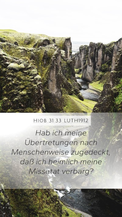 Hiob 31:33 LUTH1912 Bible Verse Image