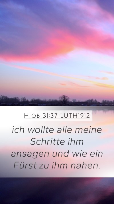 Hiob 31:37 LUTH1912 Bible Verse Image