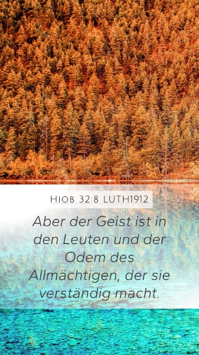 Hiob 32:8 LUTH1912 Bible Verse Image
