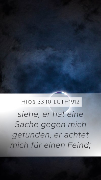 Hiob 33:10 LUTH1912 Bible Verse Image