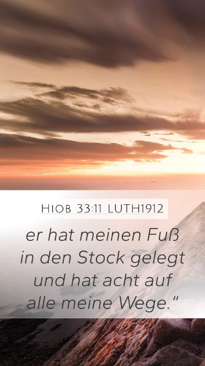 Hiob 33:11 LUTH1912 Bible Verse Image
