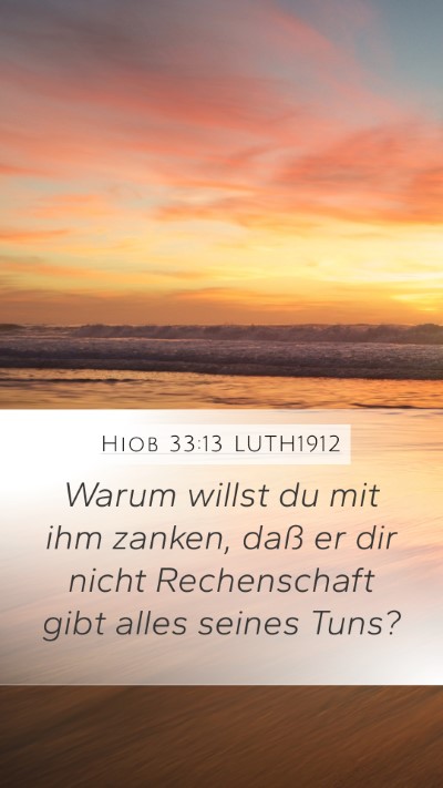 Hiob 33:13 LUTH1912 Bible Verse Image